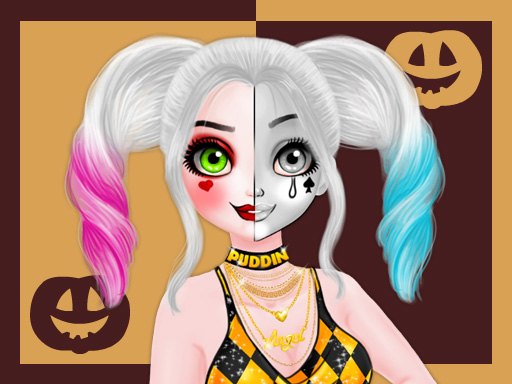 Princess Halloween Makeup HalfFaces Tutorial game cover